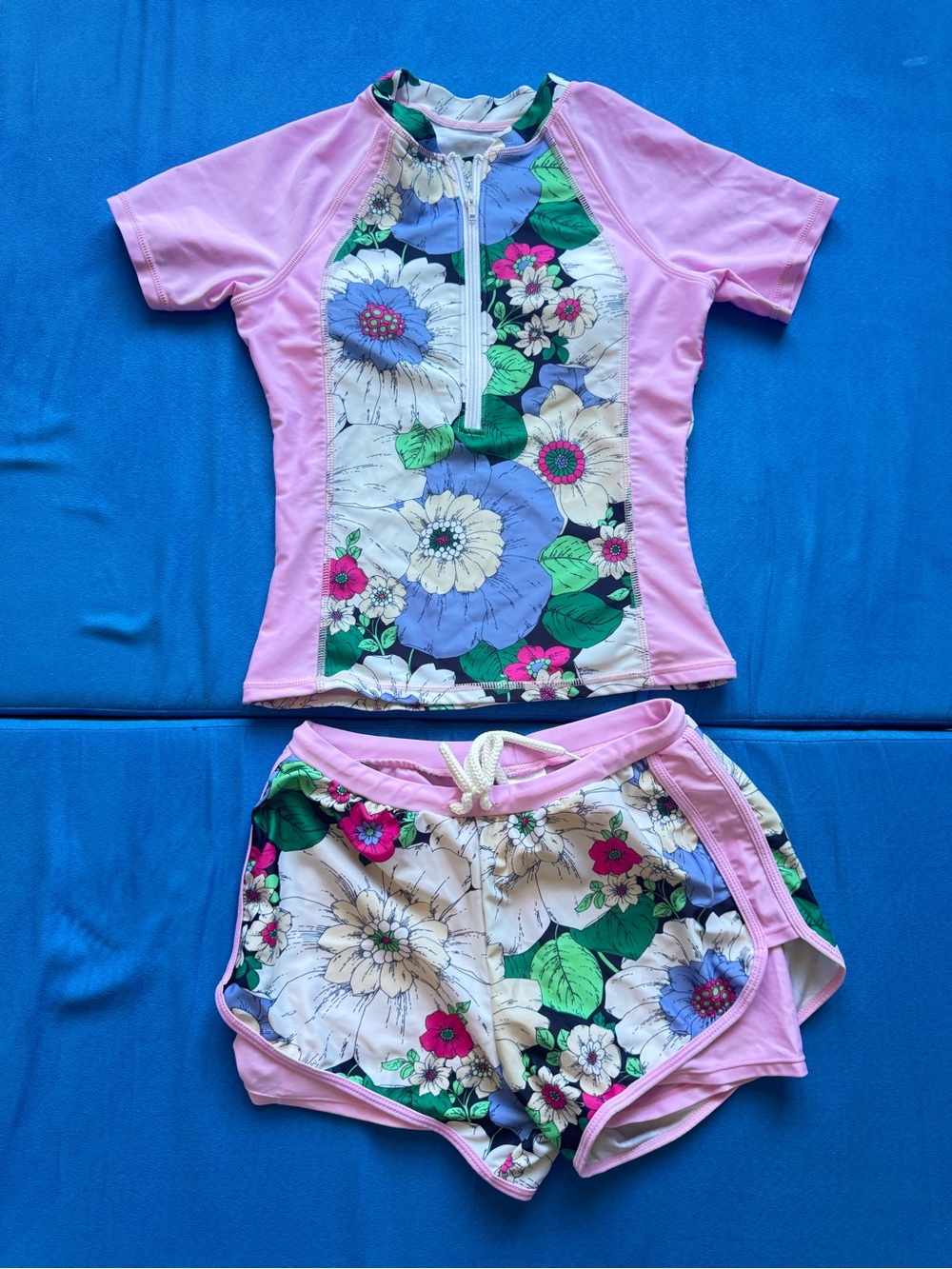 Xhilaration Pink White Swim set